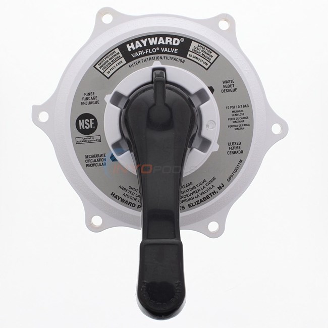 Hayward 1.5" Rotary Backwash Valve Top Vari Flo SPX0710XBA SPX0710XBA17 Hayward 1.5" Rotary Backwash Valve Top Vari Flo SPX0710XBA SPX0710XBA17